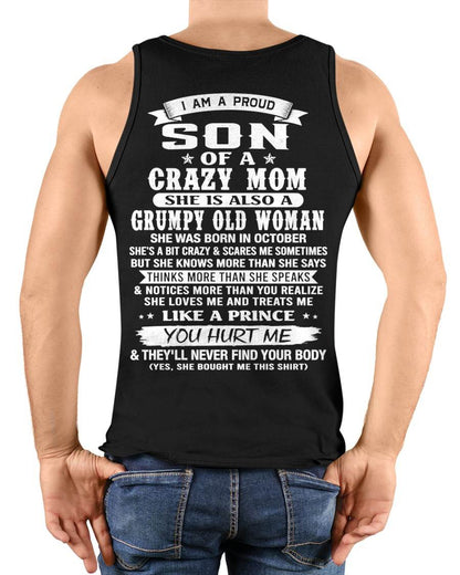 OCTOBER - PROUD SON OF A CRAZY MOM - FROM MOM - TLEE10 (SKU2606-127-10)