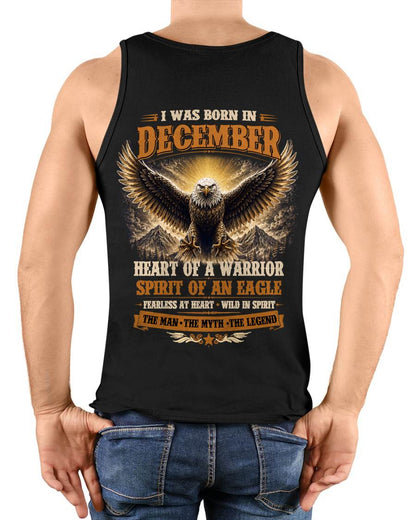 DECEMBER BORN WARRIOR EAGLE SHIRT DESIGN - FOR MAN - TLEE12 (SKU2605-225-12)