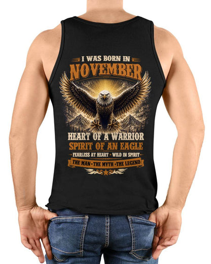 NOVEMBER BORN WARRIOR EAGLE SHIRT DESIGN - FOR MAN - TLEE11 (SKU2605-225-11)