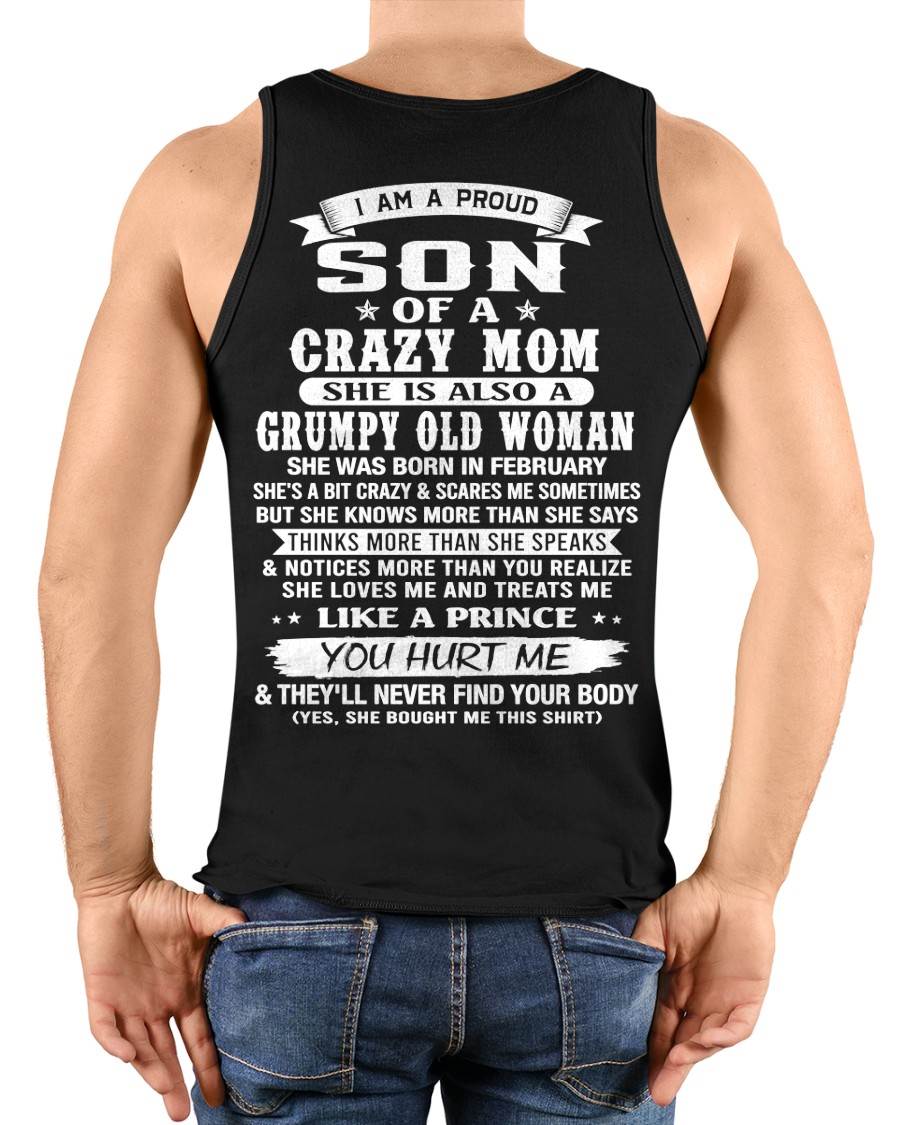 FEBRUARY - PROUD SON OF A CRAZY MOM - FROM MOM - TLEE02 (SKU2606-127-02)