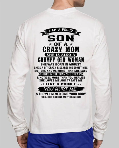 AUGUST - MY MOM IS CRAZY BUT SHE LOVES ME - FROM MOM - TLEE08 (SKU2606-354-08)