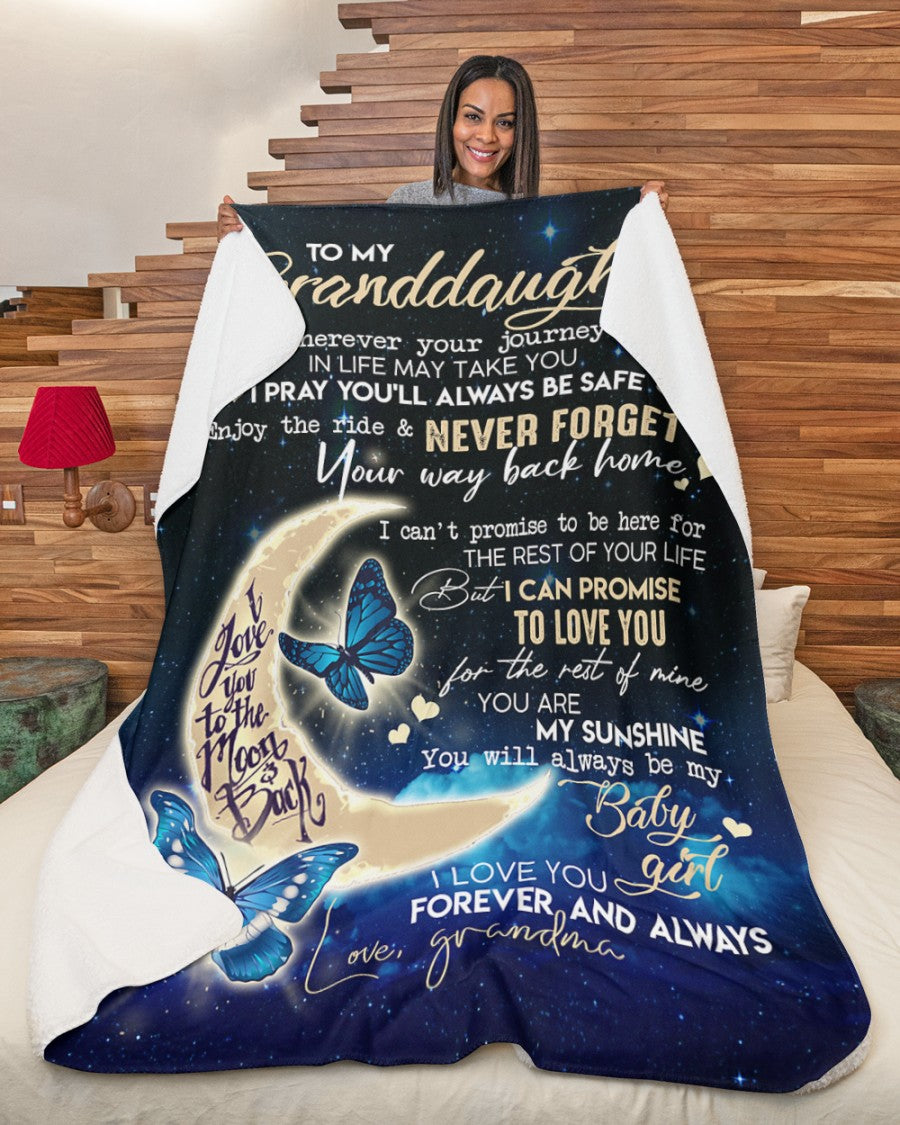 Special Gift For Your Granddaughter Blanket - From Grandma (SKU2603-266)