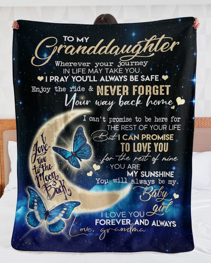 Special Gift For Your Granddaughter Blanket - From Grandma (SKU2603-266)
