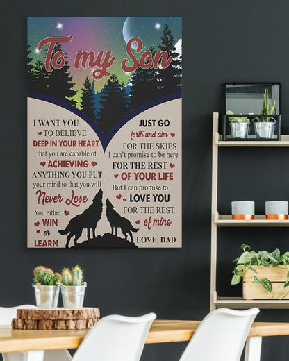 To My Son From Dad Canvas