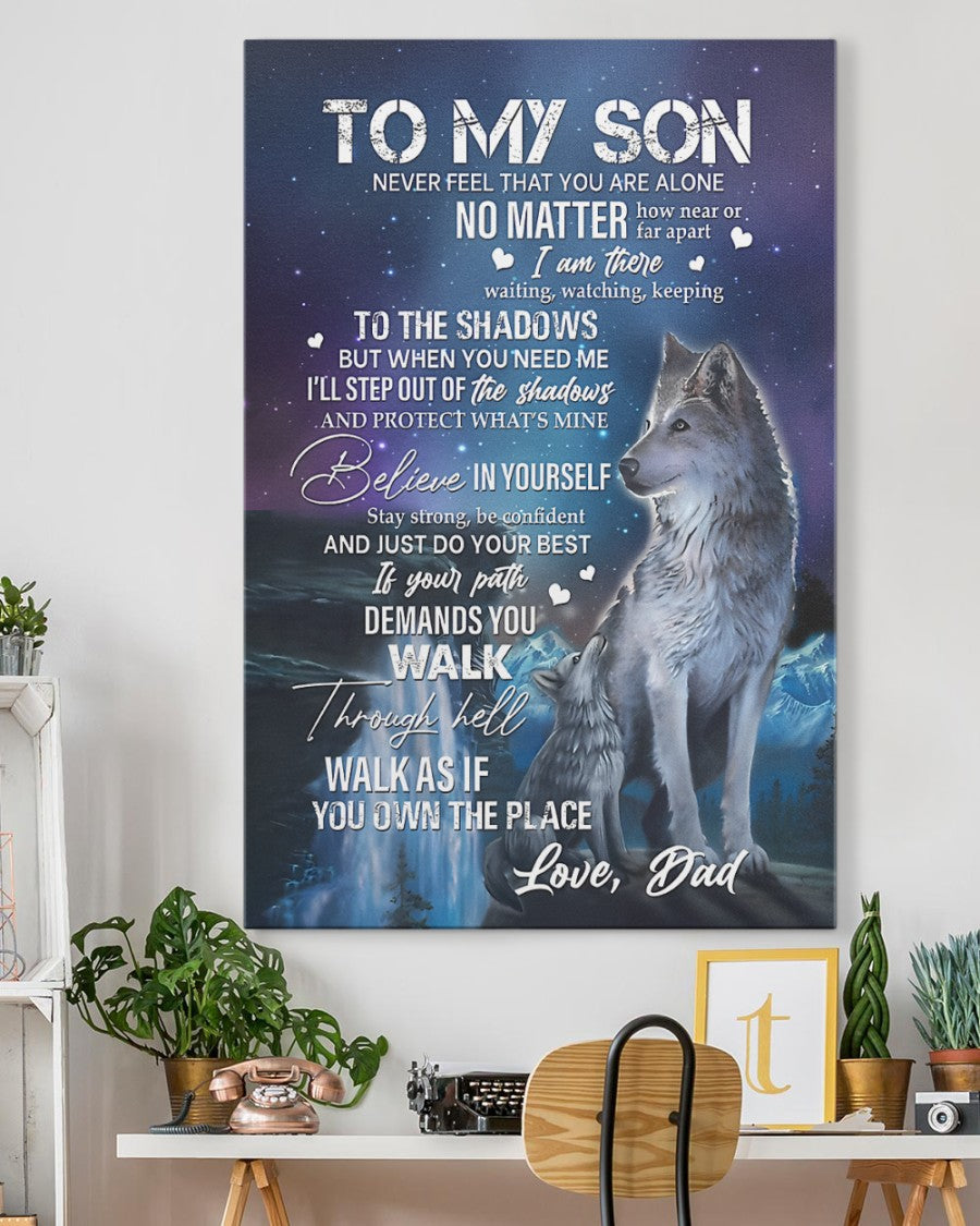 To My Son From Dad Canvas