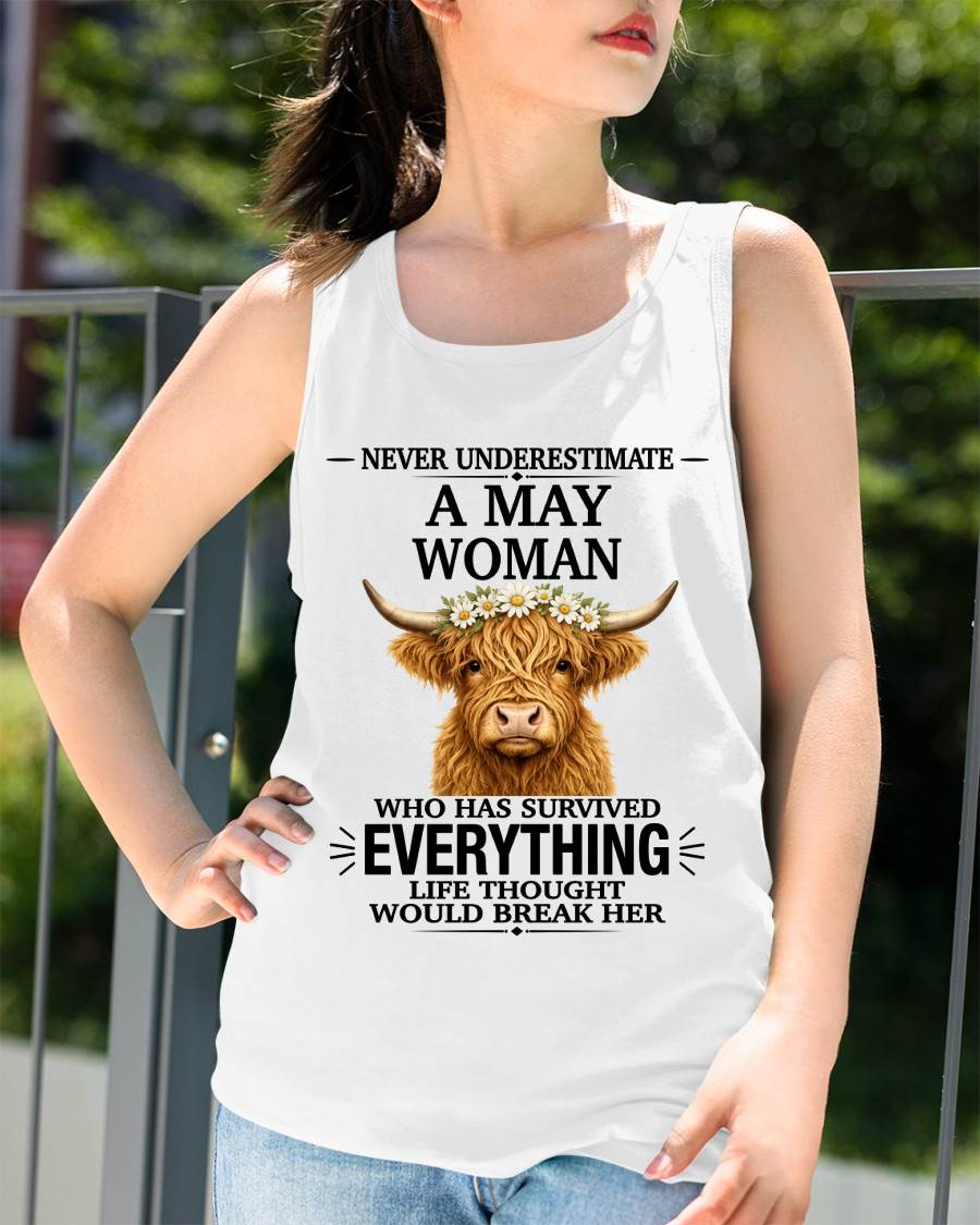 MAY WOMAN HIGHLAND COW SHIRT - FOR WOMEN - TLEE05 (SKU2606-158-05)