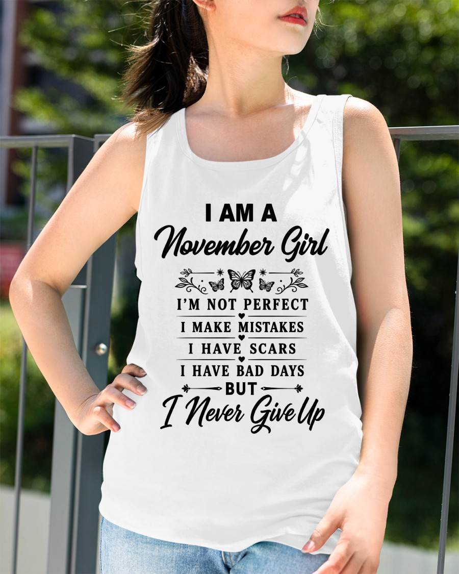 NOVEMBER GIRL NEVER GIVE UP - FOR WOMEN - TLEE11 (SKU2606-378-11)