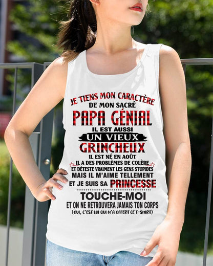 AOÛT / FILLE À PAPA GÂTÉE ET FIÈRE - CADEAU DE PAPA - TLEE08 (SKU2605-355-08)