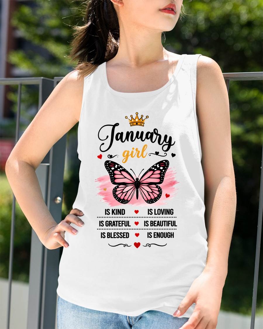 JANUARY GIRL BUTTERFLY SHIRT - FOR WOMEN - TLEE01 (SKU2608-593-01)