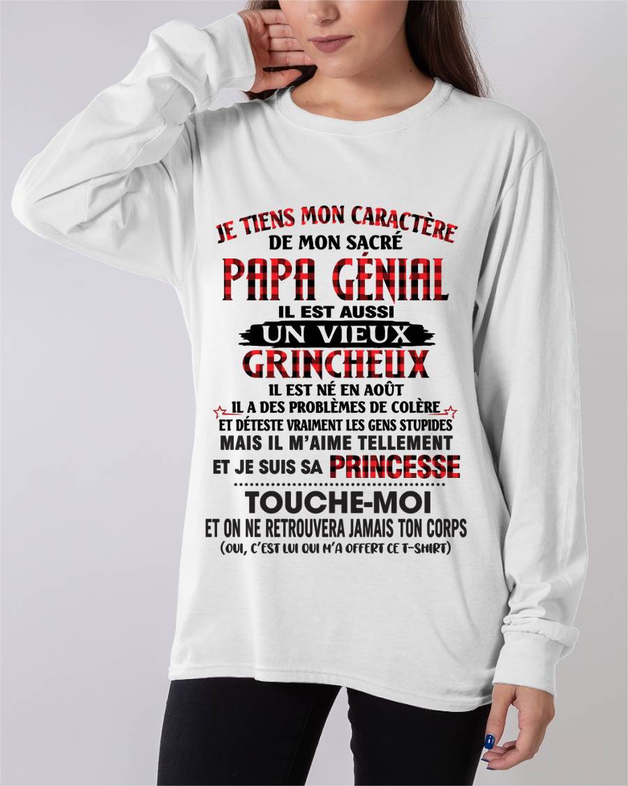 AOÛT / FILLE À PAPA GÂTÉE ET FIÈRE - CADEAU DE PAPA - TLEE08 (SKU2605-355-08)