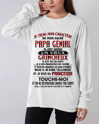 AOÛT / FILLE À PAPA GÂTÉE ET FIÈRE - CADEAU DE PAPA - TLEE08 (SKU2605-355-08)