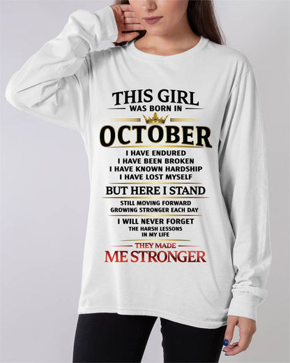 OCTOBER - THE LESSONS HURT, BUT THEY MADE ME STRONGER - FOR WOMEN - TLEE10 (SKU2602-217-10)