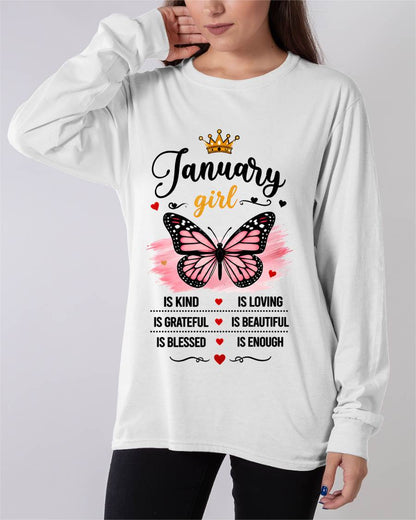 JANUARY GIRL BUTTERFLY SHIRT - FOR WOMEN - TLEE01 (SKU2608-593-01)