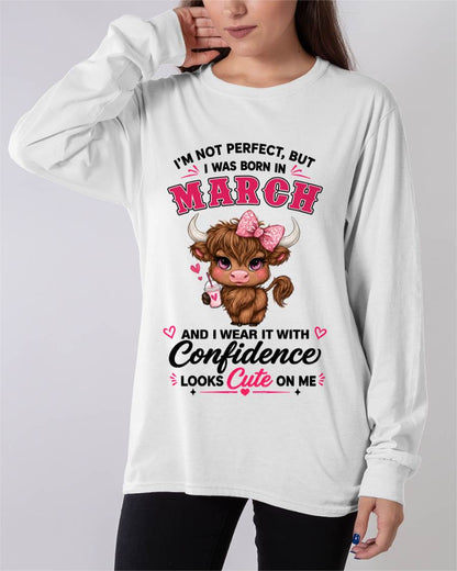 MARCH BORN CONFIDENCE TEE - FOR WOMEN - TLEE03 (SKU2608-118-03)