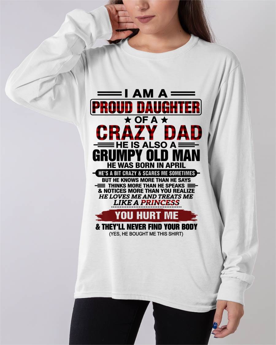 APRIL - BEST DAD BEST DAUGHTER SHIRT - FROM DAD - TLEE04 (SKU2608-27-04)