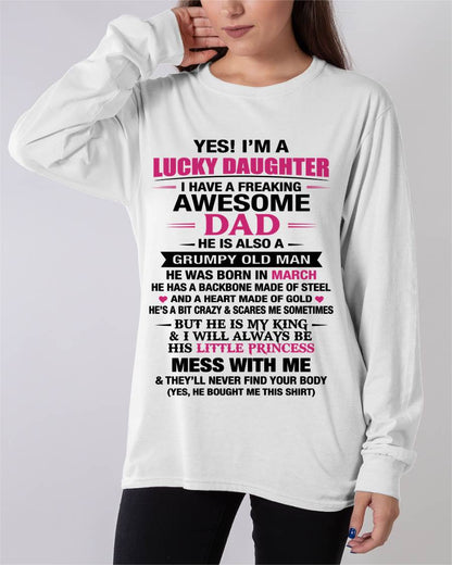 MARCH - A LUCKY DAUGHTER – DADDY’S LITTLE PRINCESS - FROM DAD - TLEE03 (SKU2604-16-03)