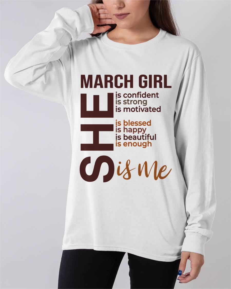 MARCH BORN GIRL – CONFIDENT & STRONG - FOR WOMEN - TLEE03 (SKU2605-04-03)