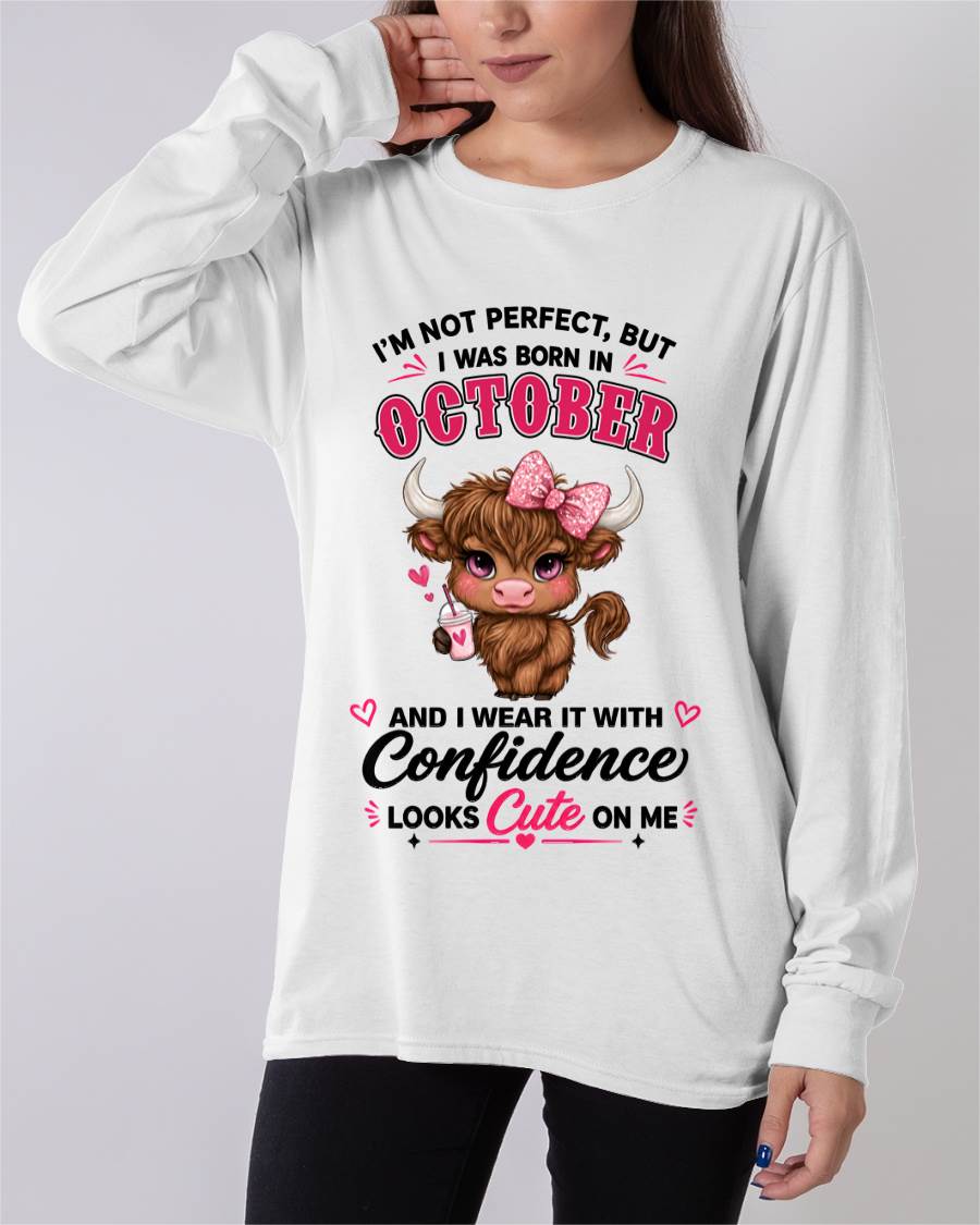 OCTOBER BORN CONFIDENCE TEE - FOR WOMEN - TLEE10 (SKU2608-118-10)