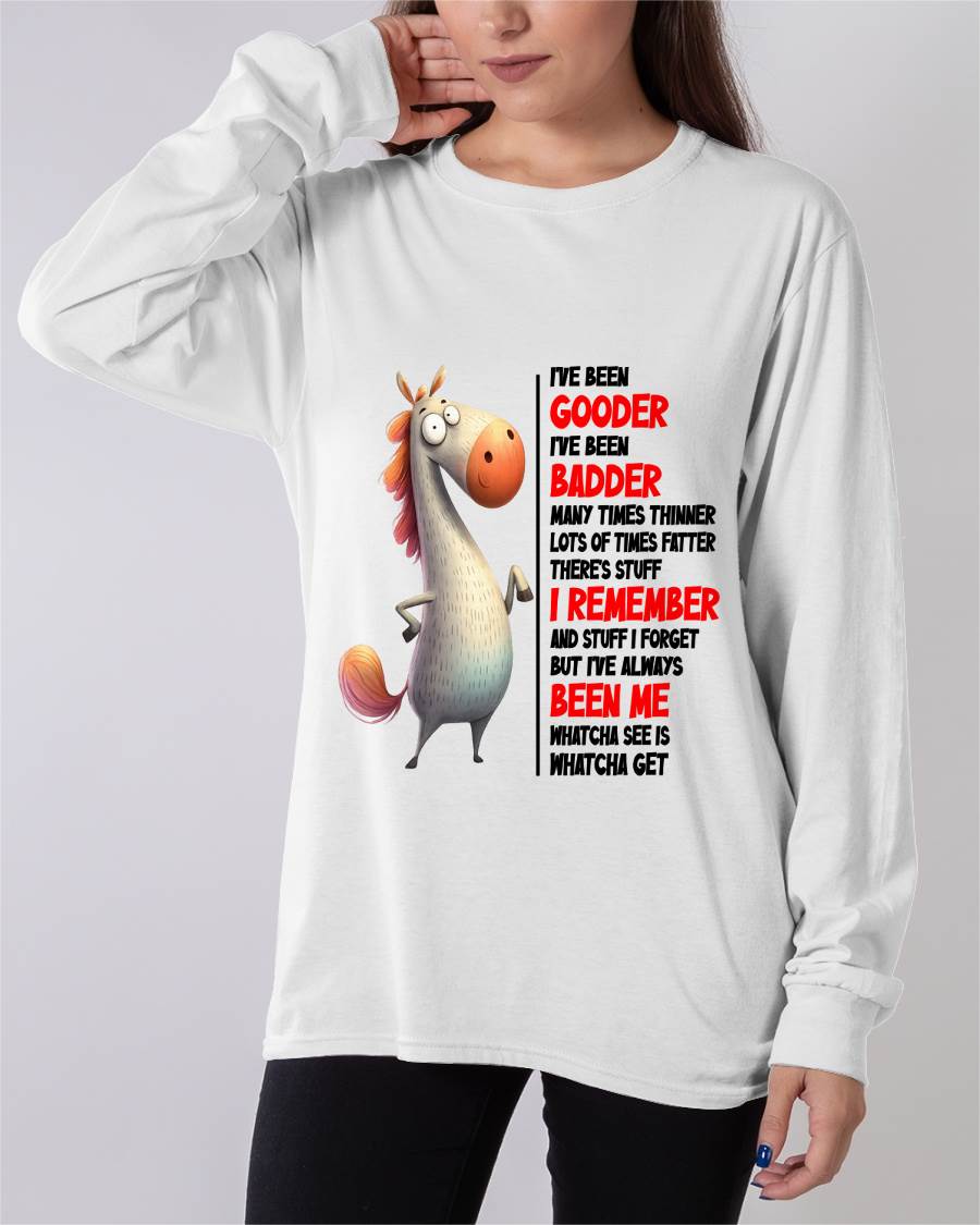 FUNNY SHIRT – GOODER BADDER HUMOR BIRTHDAY TEE - FOR WOMEN - TLEE00 (SKU2603-270-00)