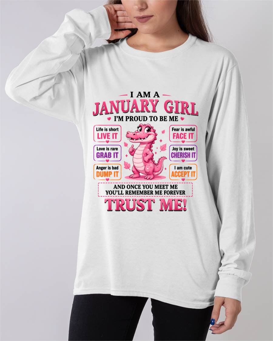 JANUARY GIRL CUTE ALLIGATOR TEE - FOR WOMEN - TLEE01 (SKU2607-236-01)
