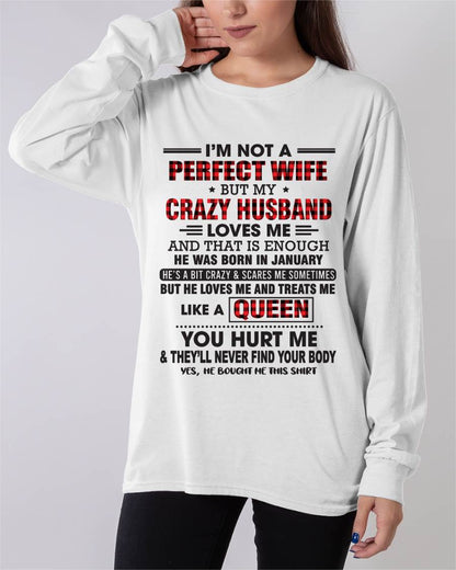 JANUARY - I’M NOT A PERFECT WIFE  BUT MY CRAZY HUSBAND LOVES ME  AND THAT IS ENOUGH - FROM HUSBAND - TLEE01 (SKU26T-0188-01)