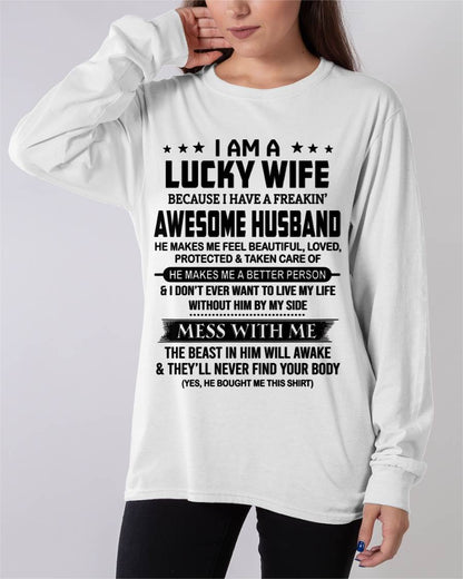 LUCKY WIFE OF AN AWESOME HUSBAND - FROM HUSBAND - TLEE00 (SKU2605-97-00)