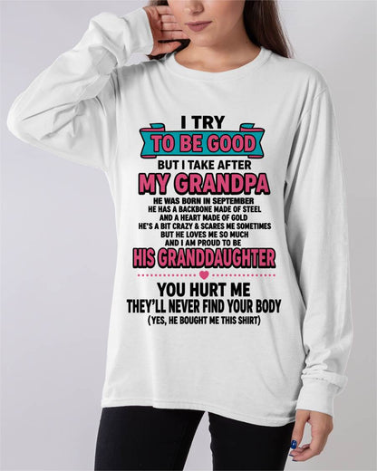SEPTEMBER - I TRY TO BE GOOD BUT I TAKE AFTER MY GRANDPA - FROM GRANDPA - TLEE09 (SKU2606-212-09)