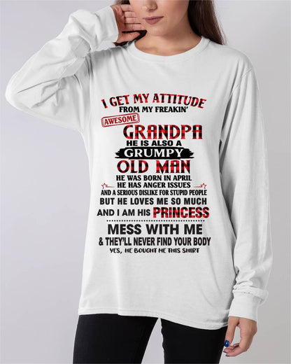 APRIL - I GET MY ATTITUDE FROM MY FREAKIN’ AWESOME GRANDPA HE IS ALSO A GRUMPY OLD MAN - FROM GRANDPA - TLEE04 (SKU2603-36-04)