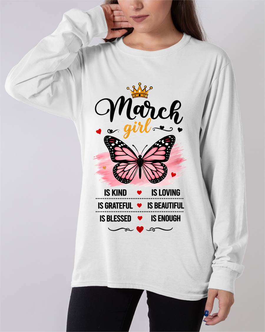 MARCH GIRL BUTTERFLY SHIRT - FOR WOMEN - TLEE03 (SKU2608-593-03)