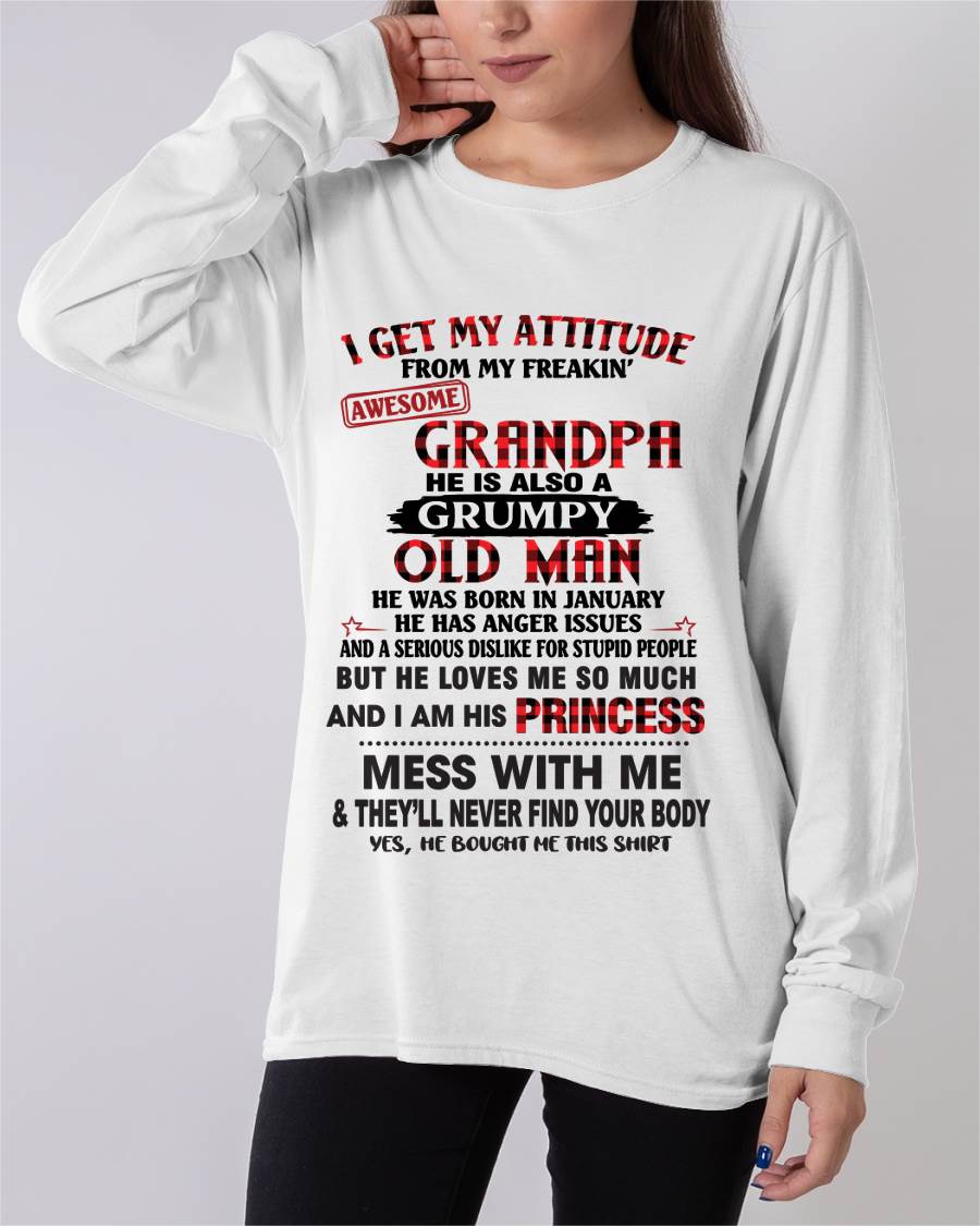 JANUARY - I GET MY ATTITUDE FROM MY FREAKIN’ AWESOME GRANDPA HE IS ALSO A GRUMPY OLD MAN - FROM GRANDPA - TLEE01 (SKU2603-36-01)