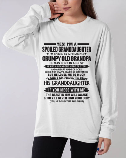 AUGUST - YES! I'M A SPOILED GRANDDAUGHTER I'M RAISED BY A FREAKING GRUMPY OLD GRANDPA - FROM GRANDPA - TLEE08 (SKU12-129-08)
