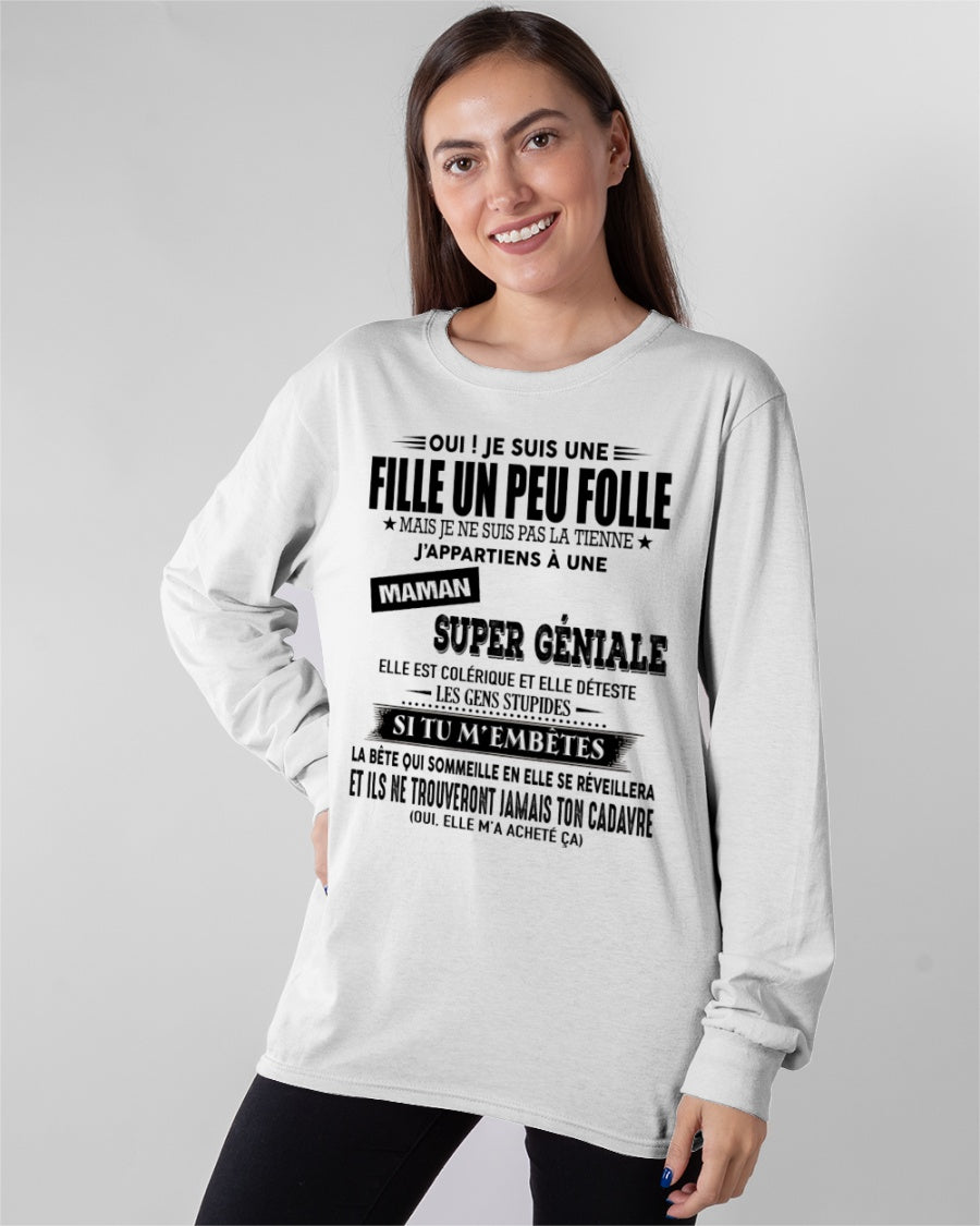 T-SHIRT JE SUIS UNE FILLE CHANCEUSE – CADEAU TOUCHANT DE MAMAN INCROYABLE - fr00 / TLEE00