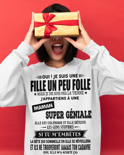 T-SHIRT JE SUIS UNE FILLE CHANCEUSE – CADEAU TOUCHANT DE MAMAN INCROYABLE - fr00 / TLEE00