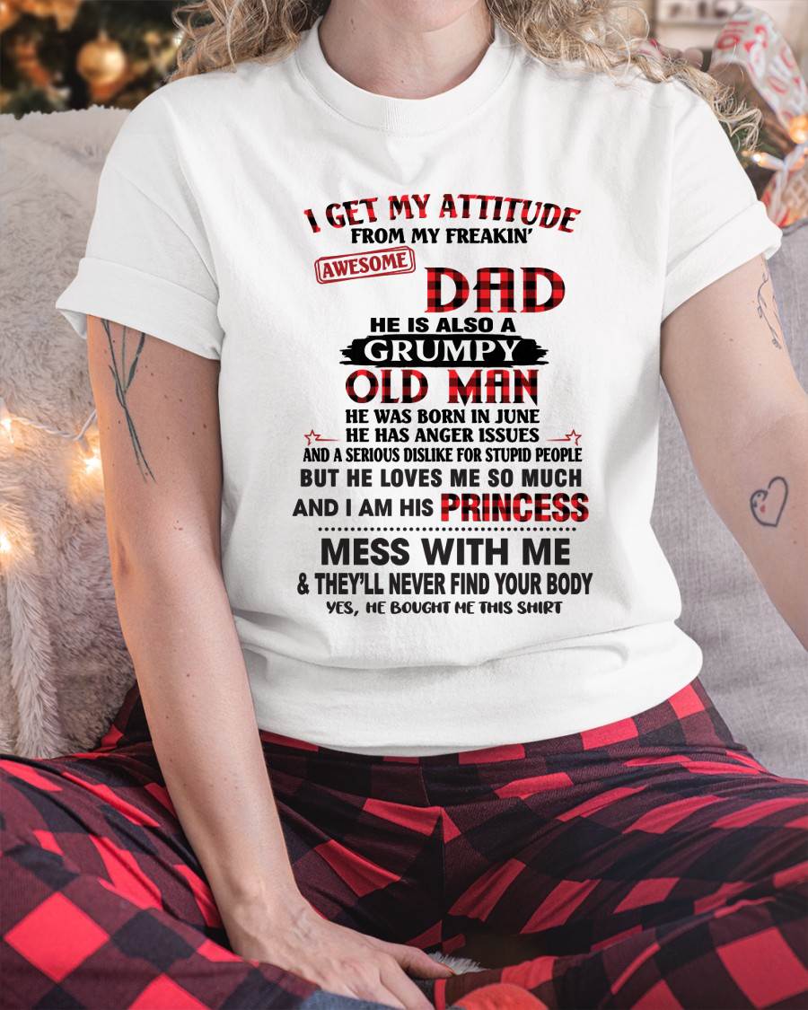 JUNE - I GET MY ATTITUDE FROM MY FREAKIN' AWESOME DAD - FROM DAD - TLEE06 (SKU2603-78-06)