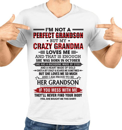 OCTOBER - I’M NOT PERFECT, BUT MY CRAZY GRANDMA LOVES ME - FROM GRANDMA - TLEE10 (SKU26T-01131-10)
