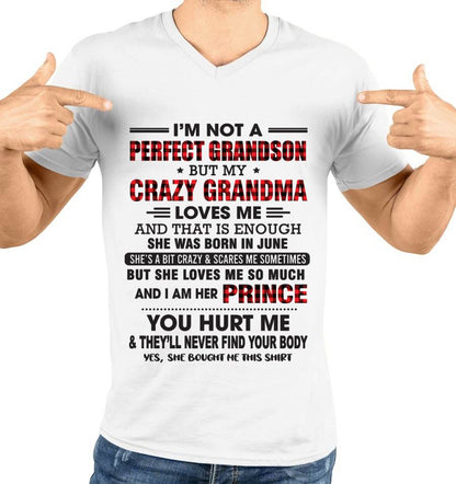 JUNE - I’M NOT A PERFECT GRANDSON BUT MY CRAZY GRANDMA LOVES ME AND THAT IS ENOUGH - FROM GRANDMA - TLEE06 (SKU12-310-06)