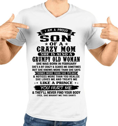 FEBRUARY - PROUD SON OF A FREAKIN' AWESOME MOM - FROM MOM - TLEE02 (SKU2607-60-02)