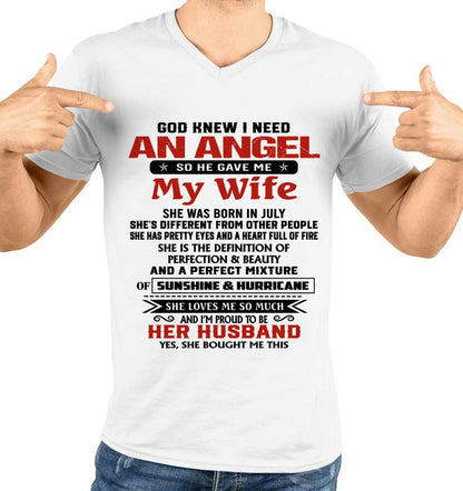 JULY - GOD KNEW I NEEDED AN ANGEL SO HE GAVE ME MY WIFE - FROM WIFE - TLEE07 (SKU26T-01-54-07)