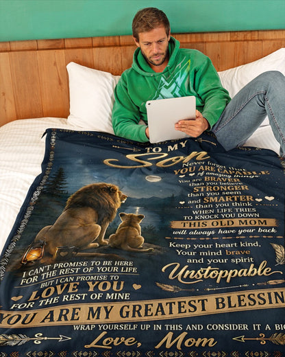 Special Gift For Your Son Blanket - From Mom (SKU2607-21)