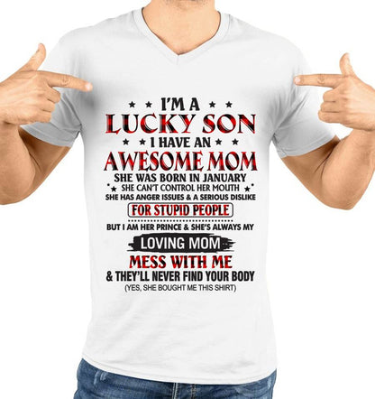 JANUARY - I’M A LUCKY SON I HAVE AN AWESOME MOM - FROM MOM - TLEE01 (SKU26T-01-24-01)