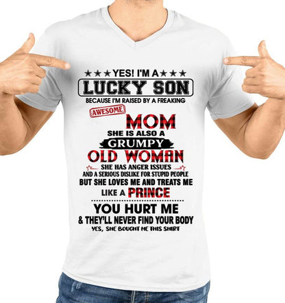 LUCKY SON – PROUD TO BE RAISED BY AN AWESOME MOM - FROM MOM - TLEE00 (SKU2603-106-00)