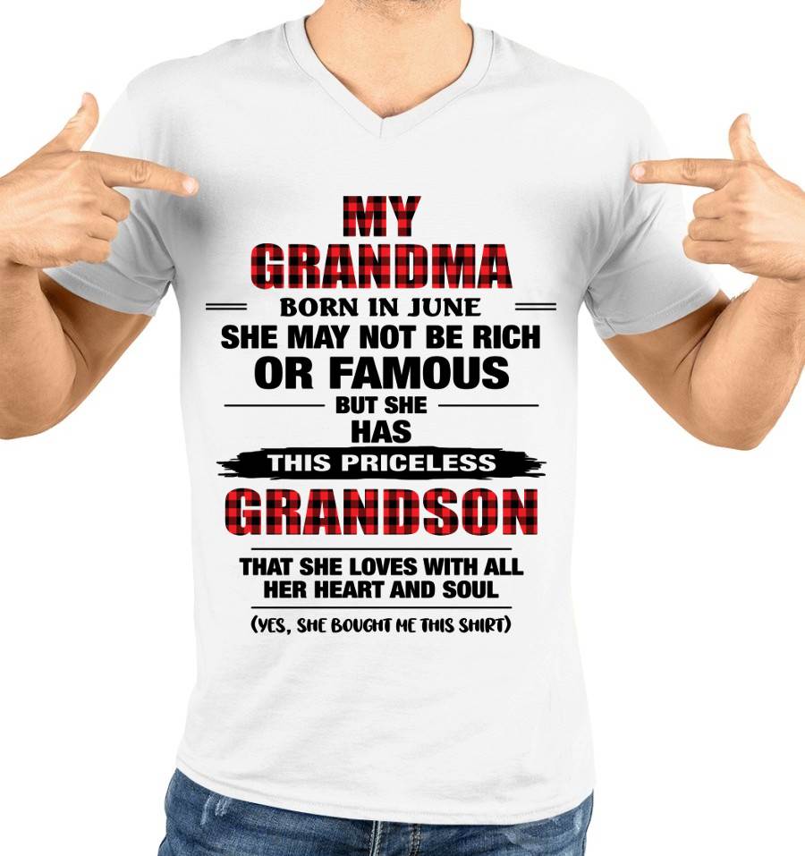 JUNE GRANDMA LOVES ME – PRICELESS GRANDSON GIFT- FROM GRANDMA - TLEE06 (SKU2604-260-06)
