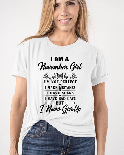 NOVEMBER GIRL NEVER GIVE UP - FOR WOMEN - TLEE11 (SKU2606-378-11)