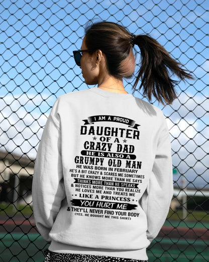 FEBRUARY - FUNNY DAD AND DAUGHTER SHIRT - FROM DAD - TLEE02 (SKU2606-394-02)