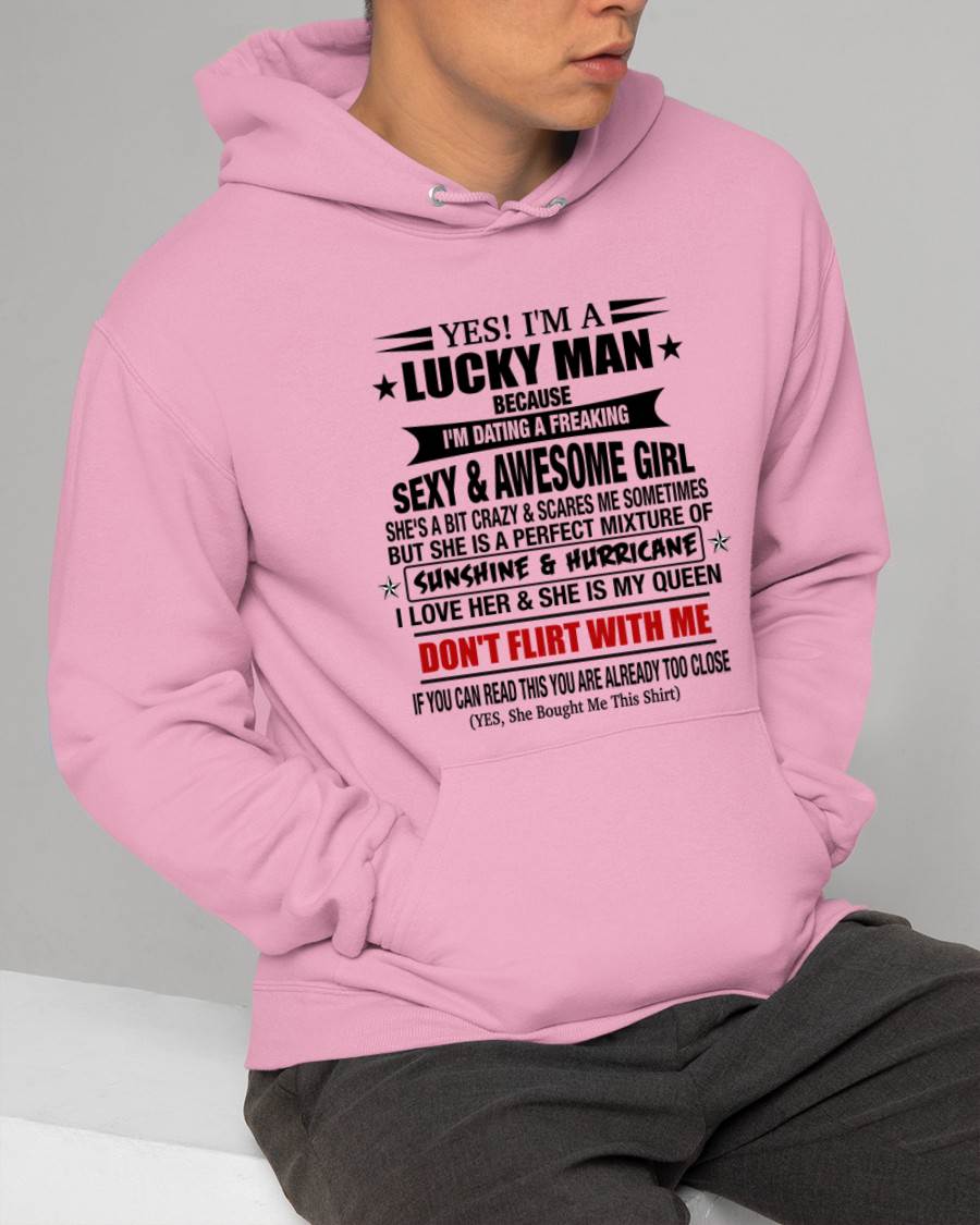 LUCKY MAN WITH AN AMAZING GIRLFRIEND TEE - FROM GF - TLEE00 (SKU2605-98-00)