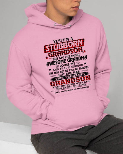 STUBBORN GRANDSON GRANDMA SHIRT - FROM GRANDMA - TLEE00 (SKU2608-86-00)