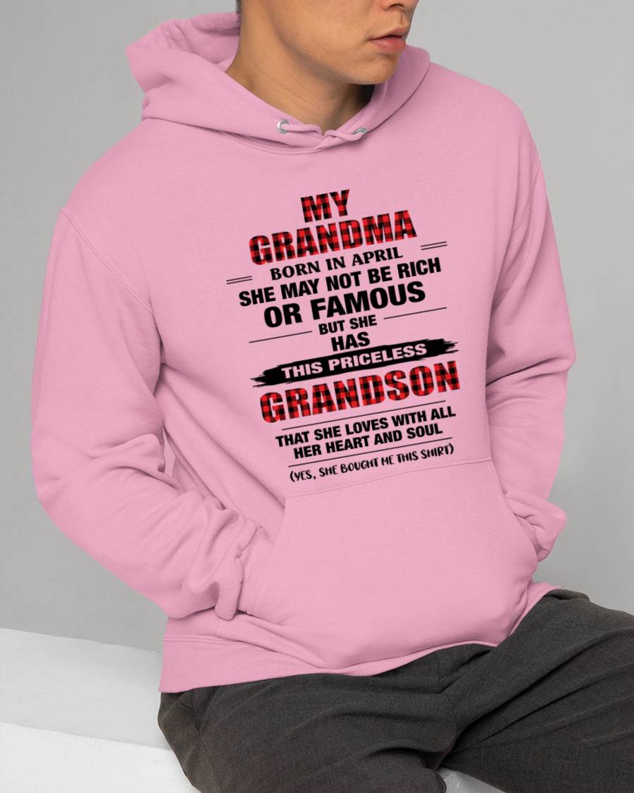 APRIL GRANDMA LOVES ME – PRICELESS GRANDSON GIFT- FROM GRANDMA - TLEE04 (SKU2604-260-04)