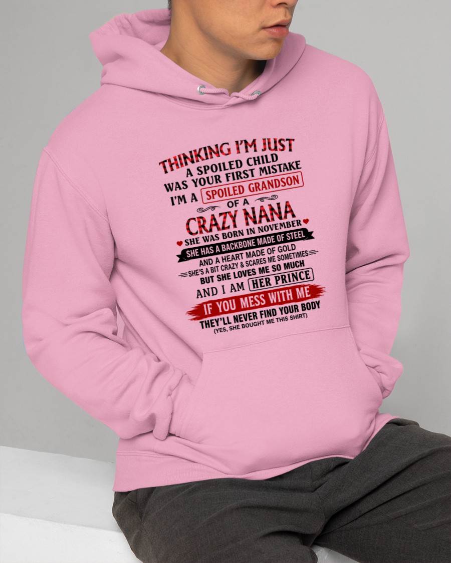NOVEMBER - NANA LOVES HER GRANDSON SHIRT - FROM GRANDMA - TLEE11 (SKU2608-28-11)