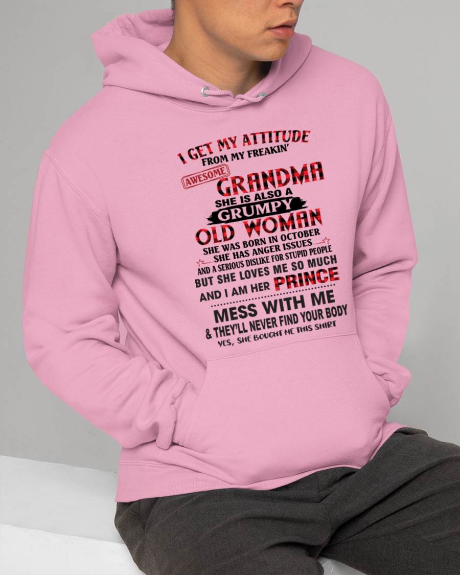 OCTOBER - I GET MY ATTITUDE FROM MY FREAKIN’ AWESOME GRANDMA - FROM GRANDMA - TLEE10 (SKU2603-157-10)