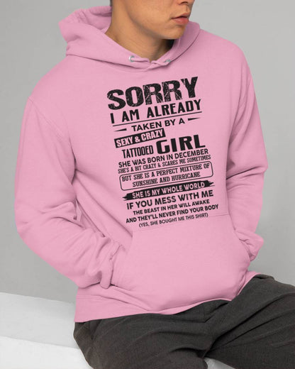 December - Sorry I Am Already Taken By A Sexy & Crazy Tattooed Girl - Gift From Wife - TLEE12 (SKU08-90-12)